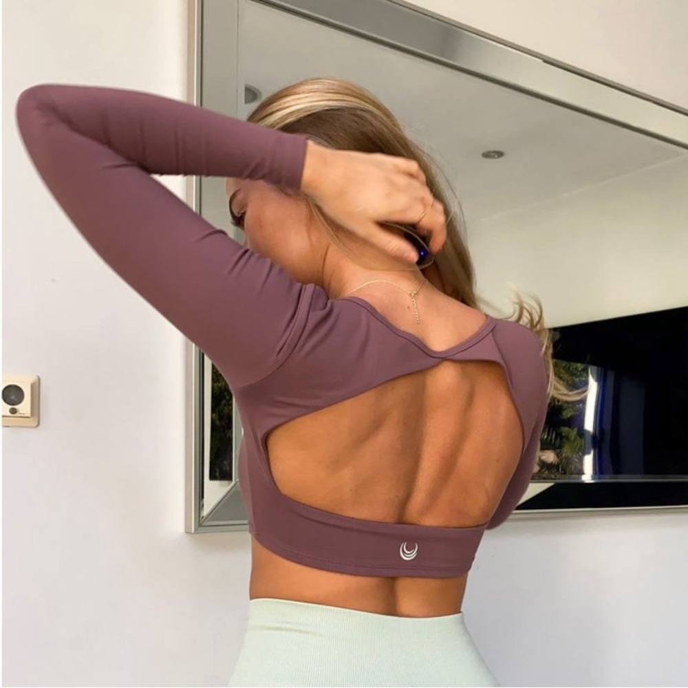 SOLD Lazuli Label Open Back Long Sleeve Top